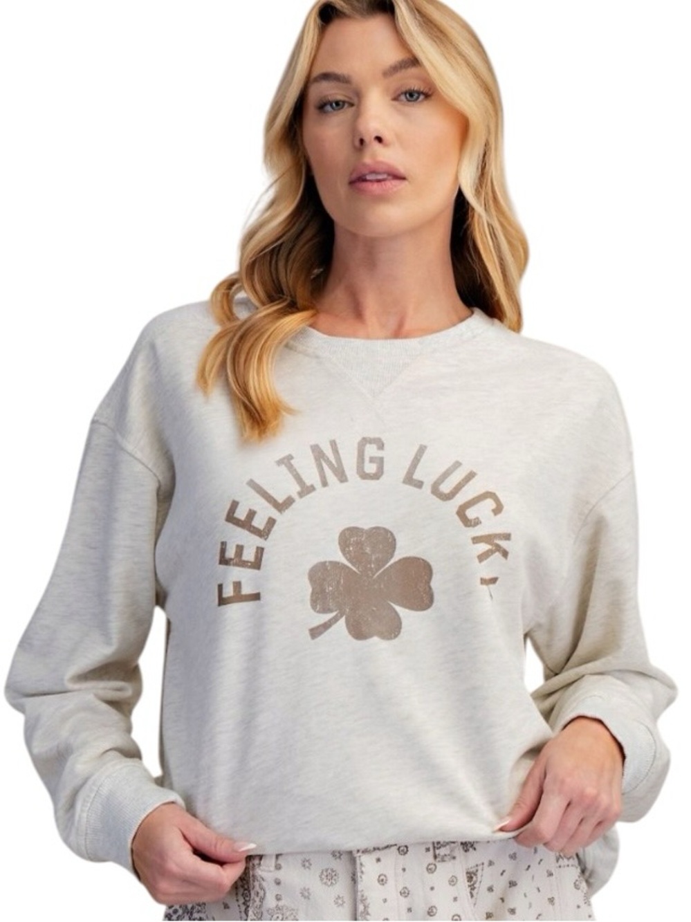 224:  EASEL NWT SWEATSHIRT LT HEATHER GREY (C)